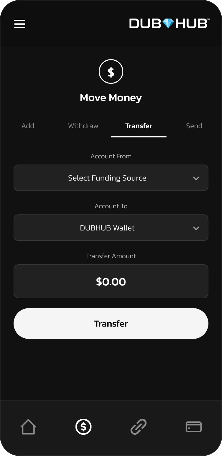 Move Money Transfer tab active